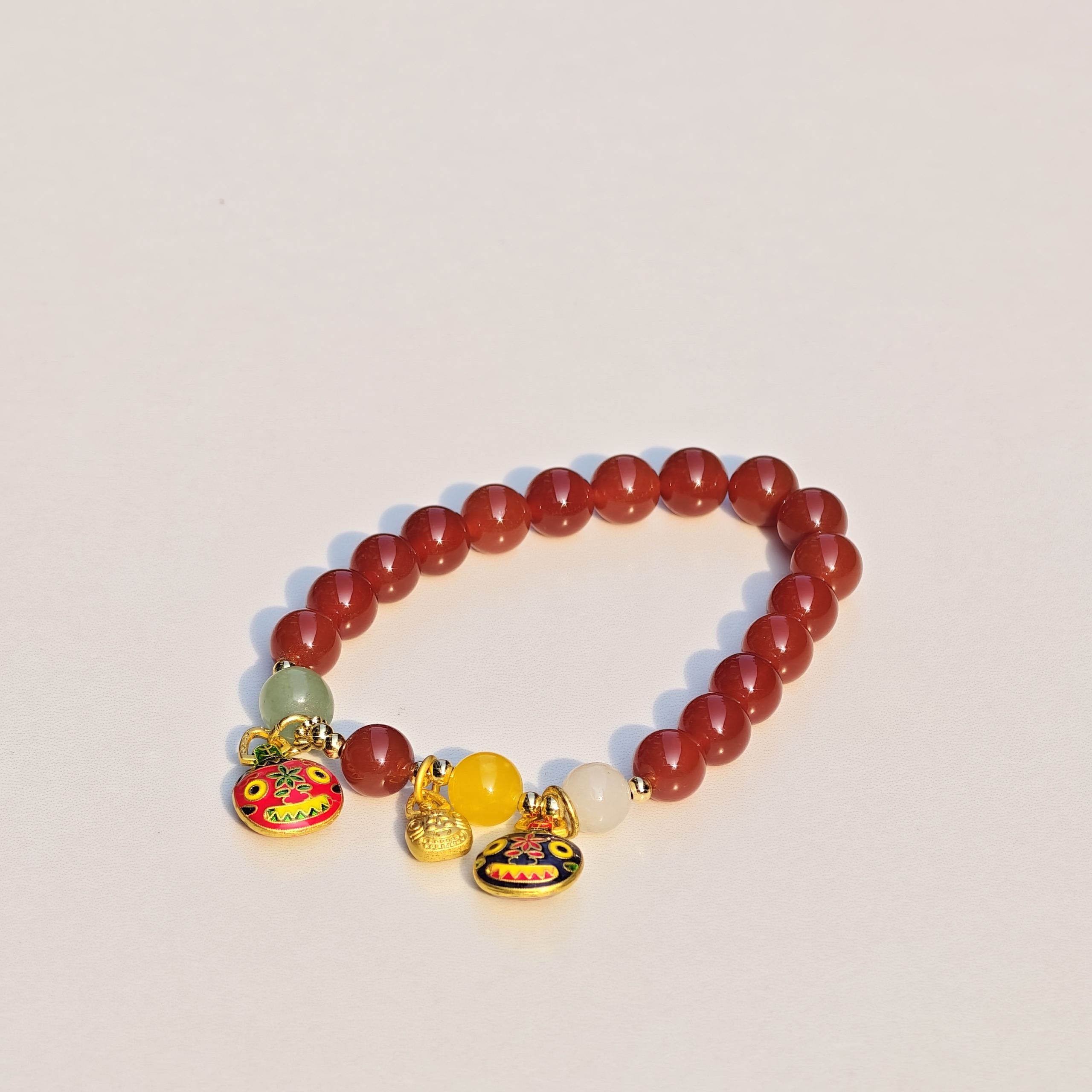 Trailblazer Bracelet - Red Agate Beads
